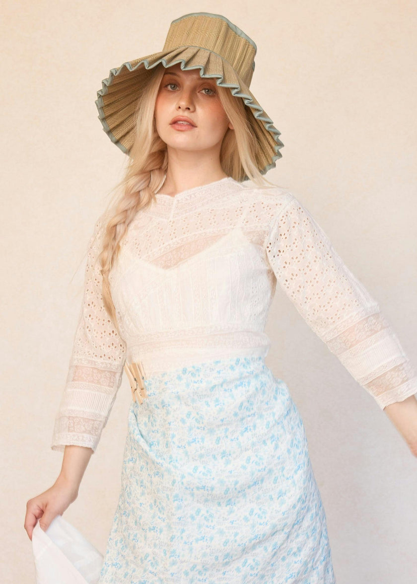 Sea Foam Capri Hat