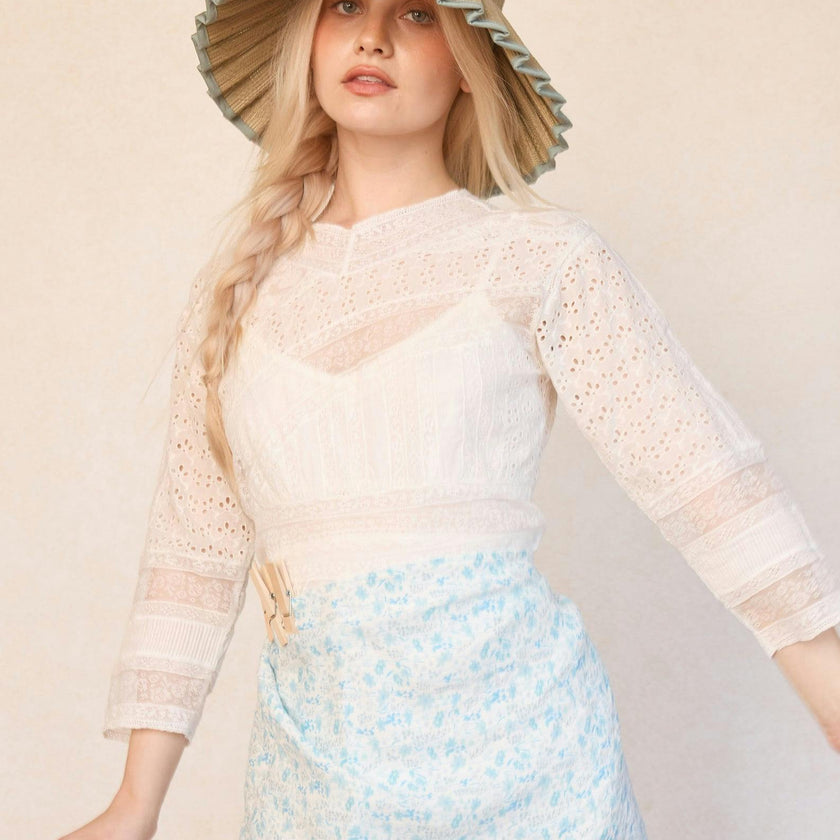 Sea Foam Capri Hat