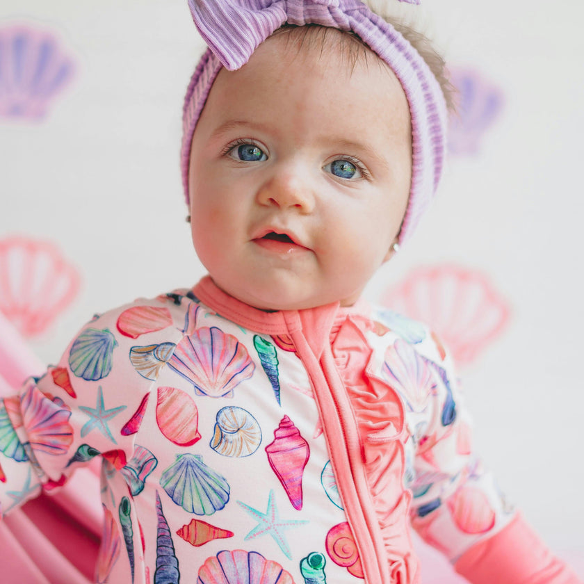 Cute as Shell Ruffle Footie Snoozer