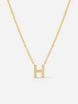 Gold Initial Necklace - Letter Necklace