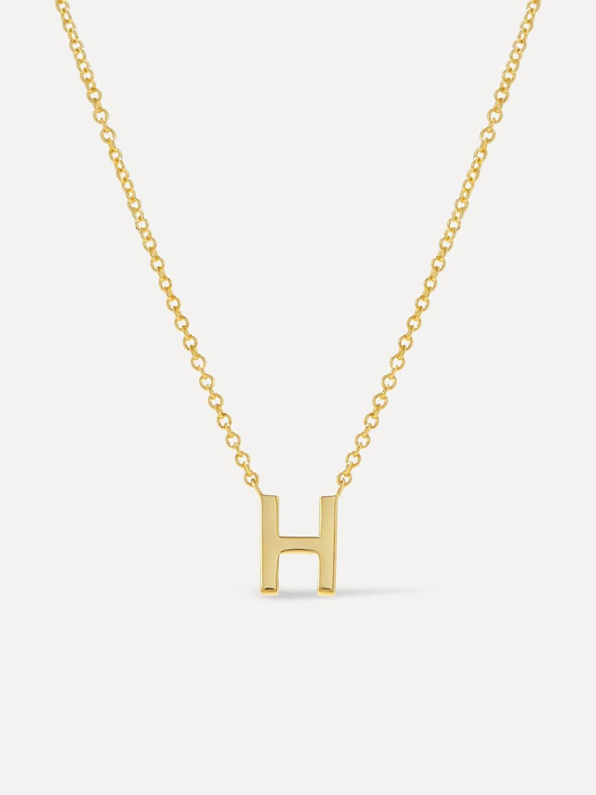Gold Initial Necklace - Letter Necklace