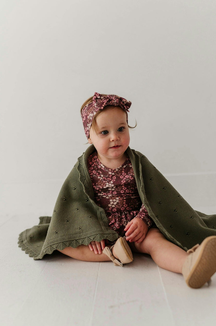 Knit Blanket in Camel