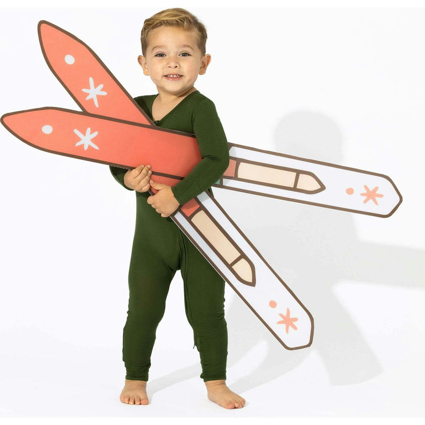 Evergreen Bamboo Convertible Footie