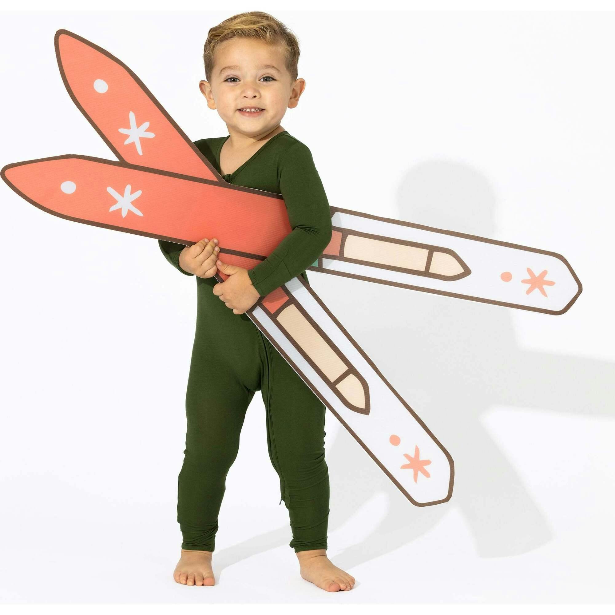 Evergreen Bamboo Convertible Footie