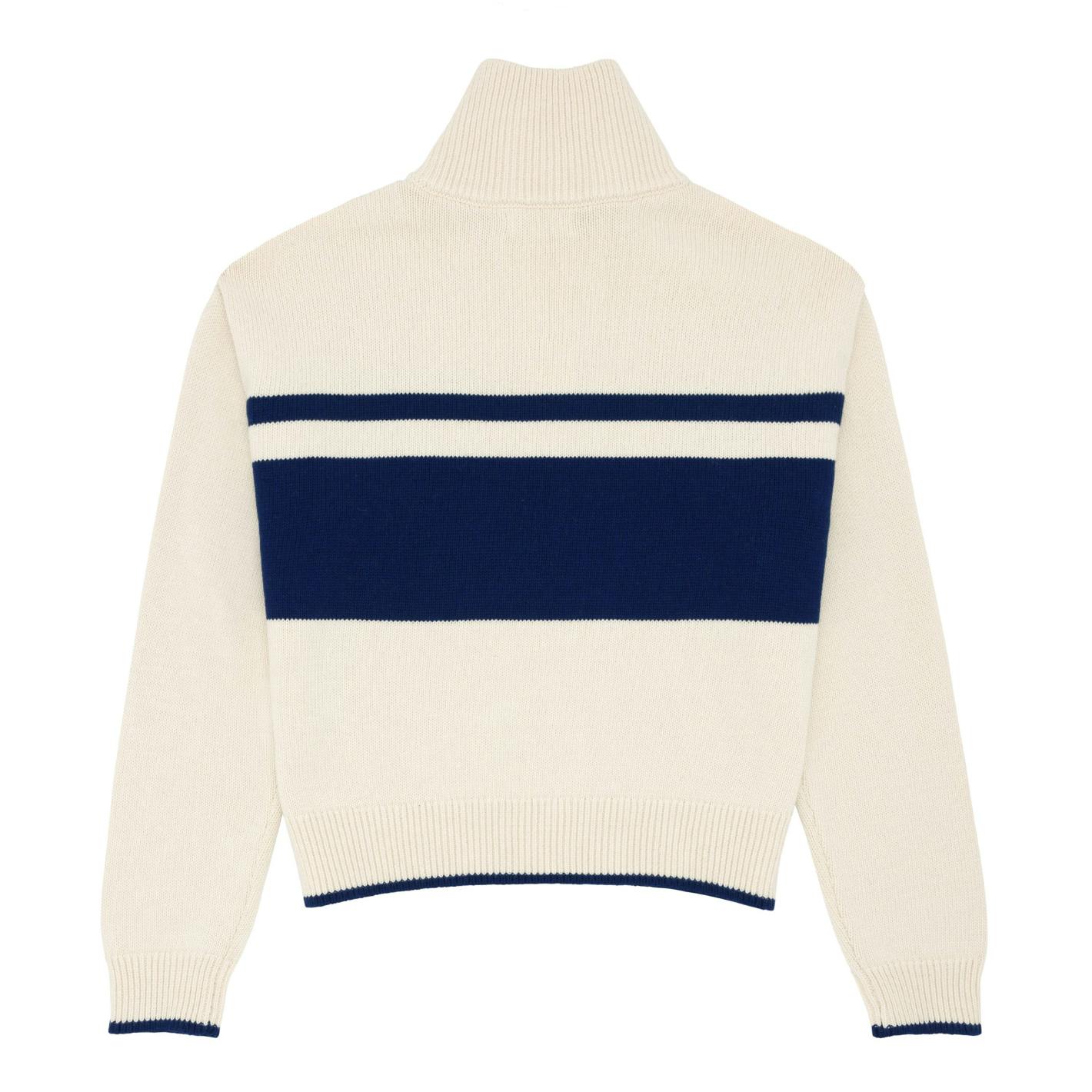 women's cream half zip sweater