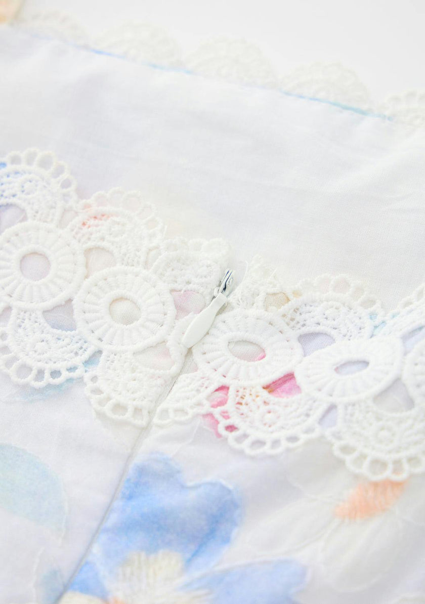 Deanna Embroidery Mini Dress