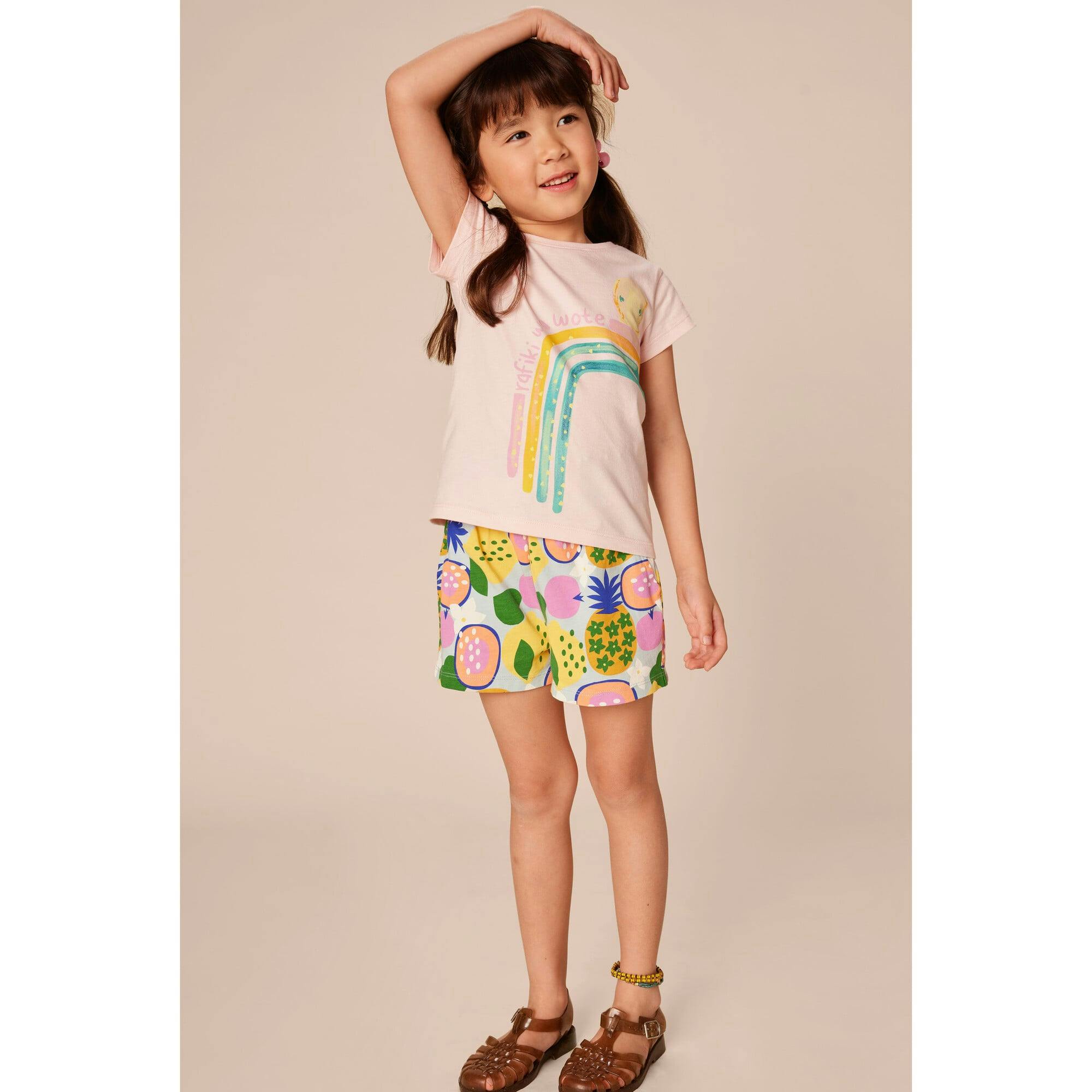 Rainbow Graphic Tee, Pink