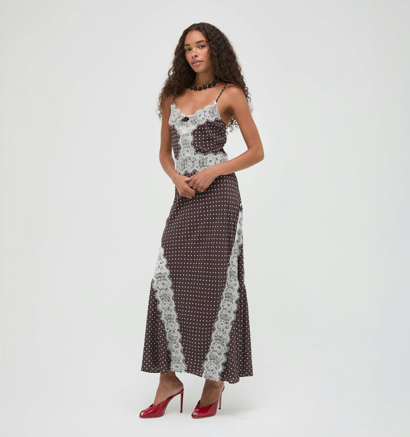 The Francesca Dress - Duke Dot Chocolate