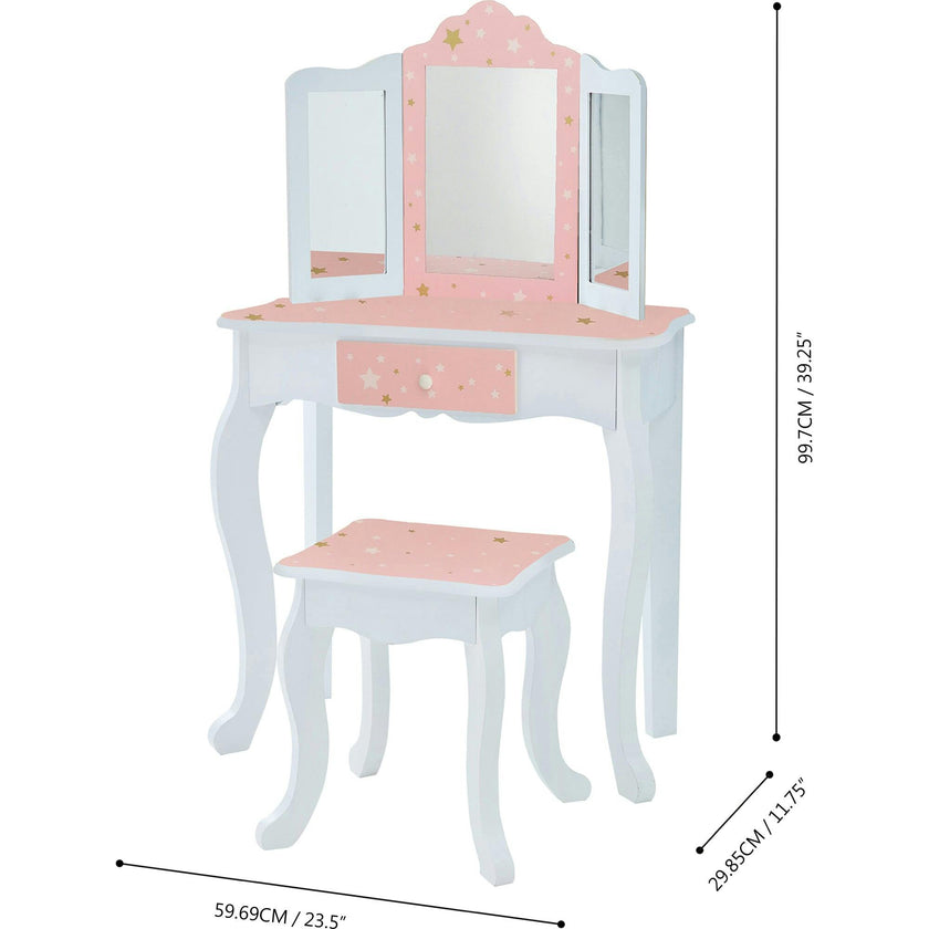 Teamson Kids Wooden Twinkle Star 2-pc. Vanity