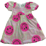 Pinkie Happy Emoji Short Puff Sleeve Dress