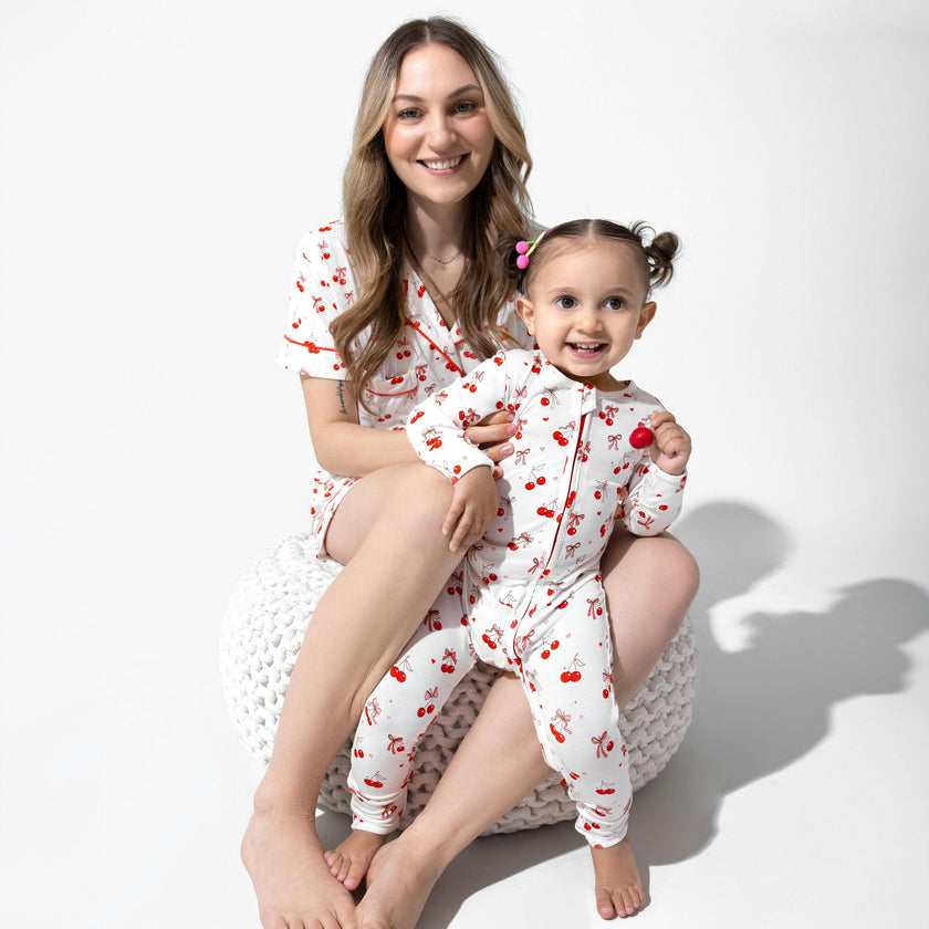 Cherry On Top Bamboo Women's Pajama Short Set