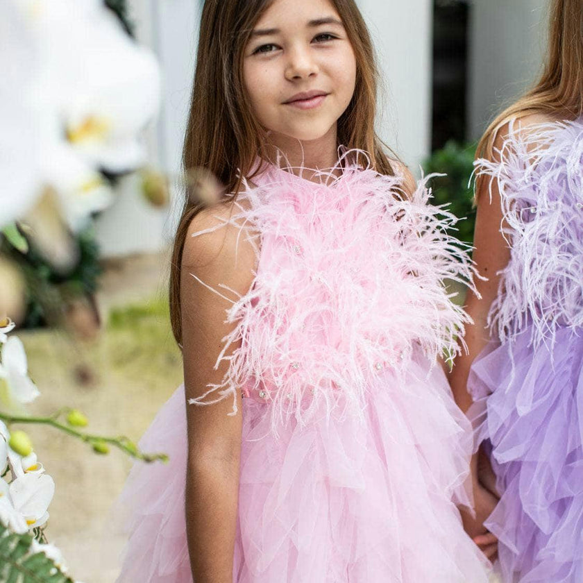 Pink Princess Feather Dress