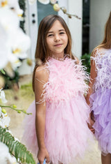Pink Princess Feather Dress