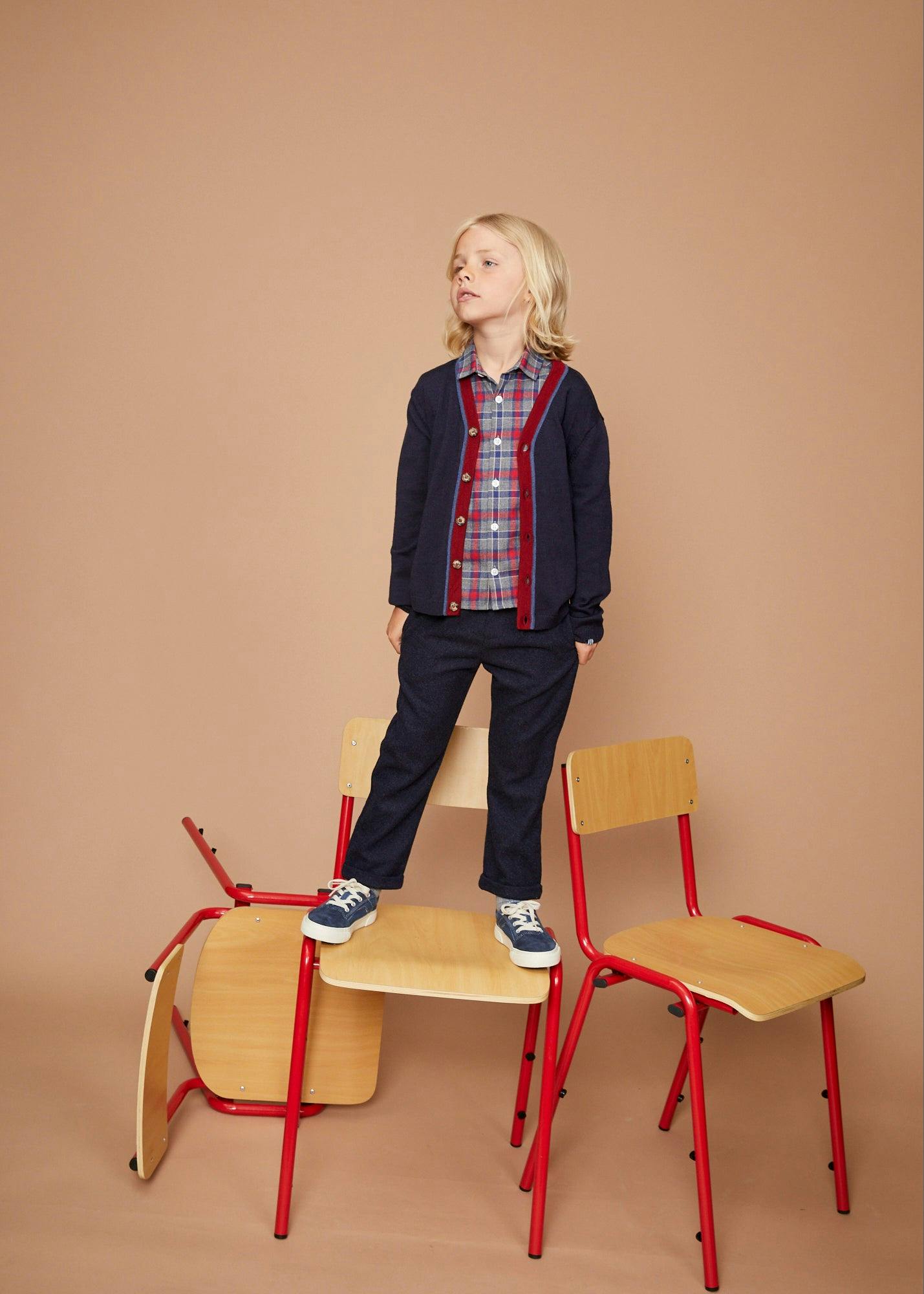 The Navy Red Checked Flannel Shirt