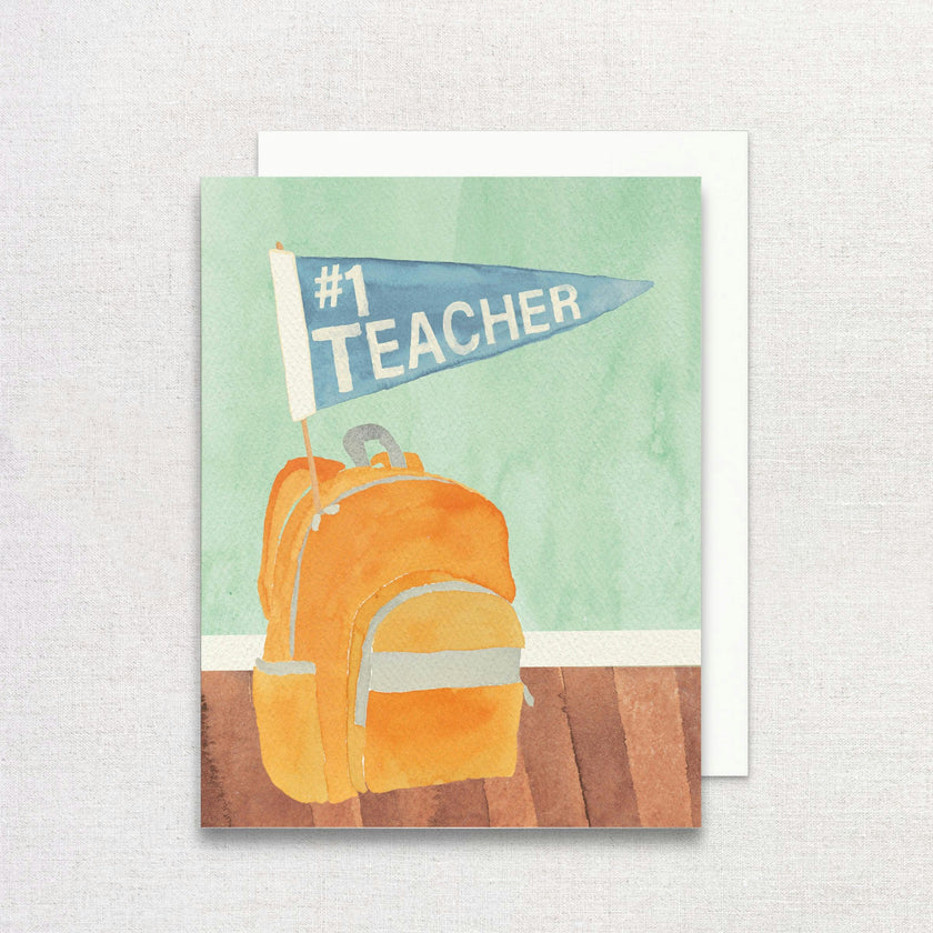 #1 Teacher Greeting Card