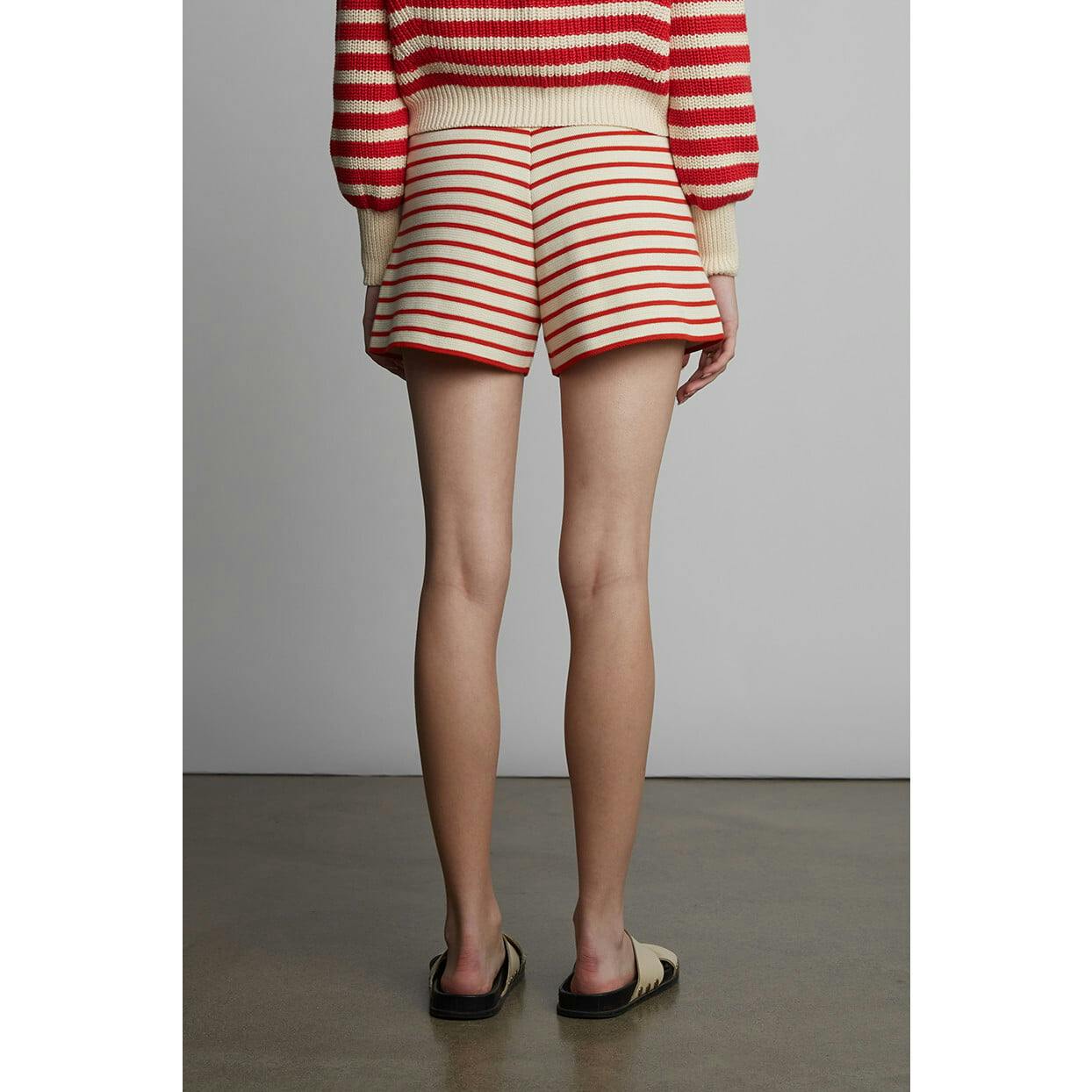 LEA STRIPE SHORT | IVORY + ROSSO