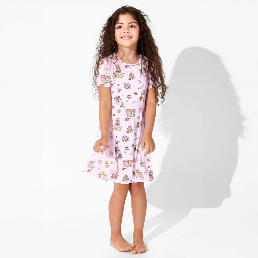 Tea Party Girls' Short Sleeve Dress