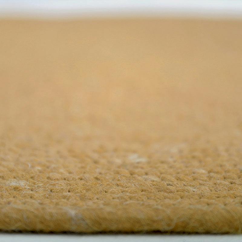 Neethu Hand-Crafted Felted Wool Round Rug, Yellow
