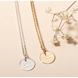 Personalized Christening Disc Necklace, Sterling Silver