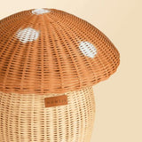Handcrafted - Mushroom Basket - Rattan Wicker