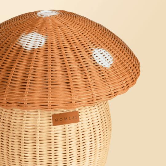 Handcrafted - Mushroom Basket - Rattan Wicker