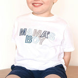 Mama's Boy Patchwork Short Sleeve T-Shirt - White