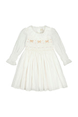 MARIE ANTOINETTE WHITE SMOCKED DRESS