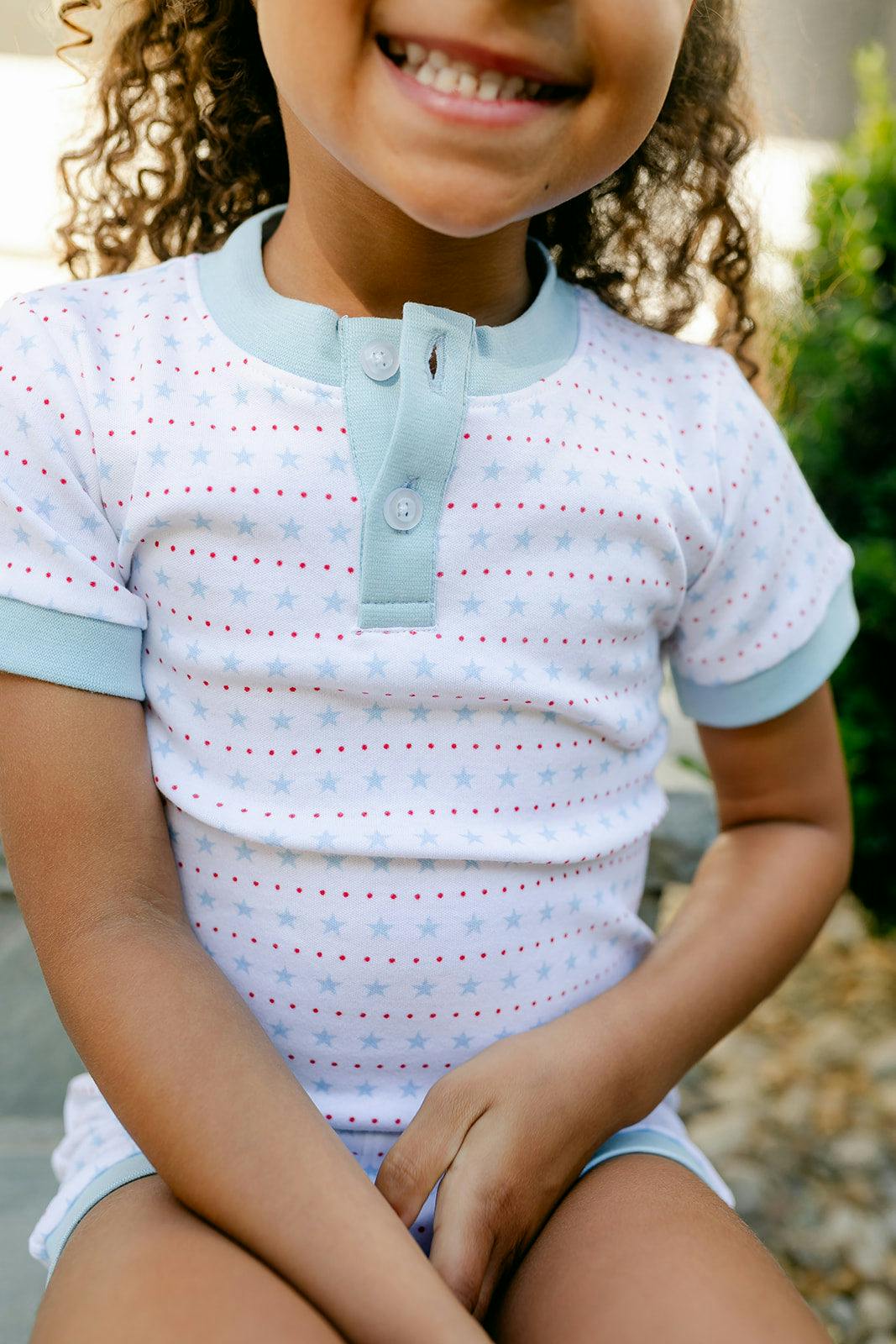 Frankie PJ Set - Star Spangled Print