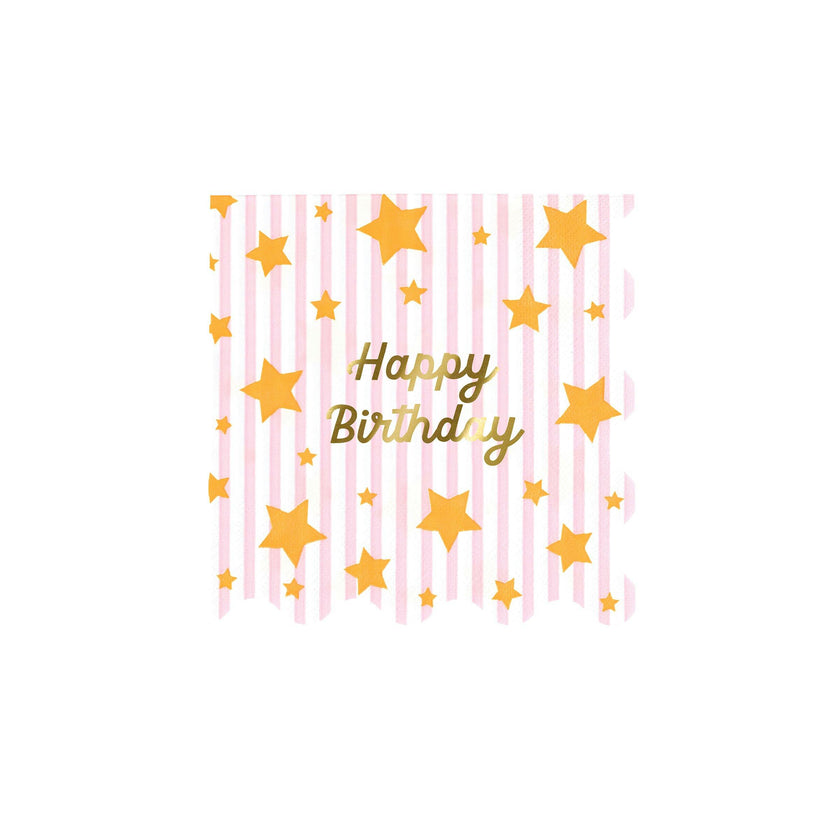 Bright Star Happy Birthday Small Napkins
