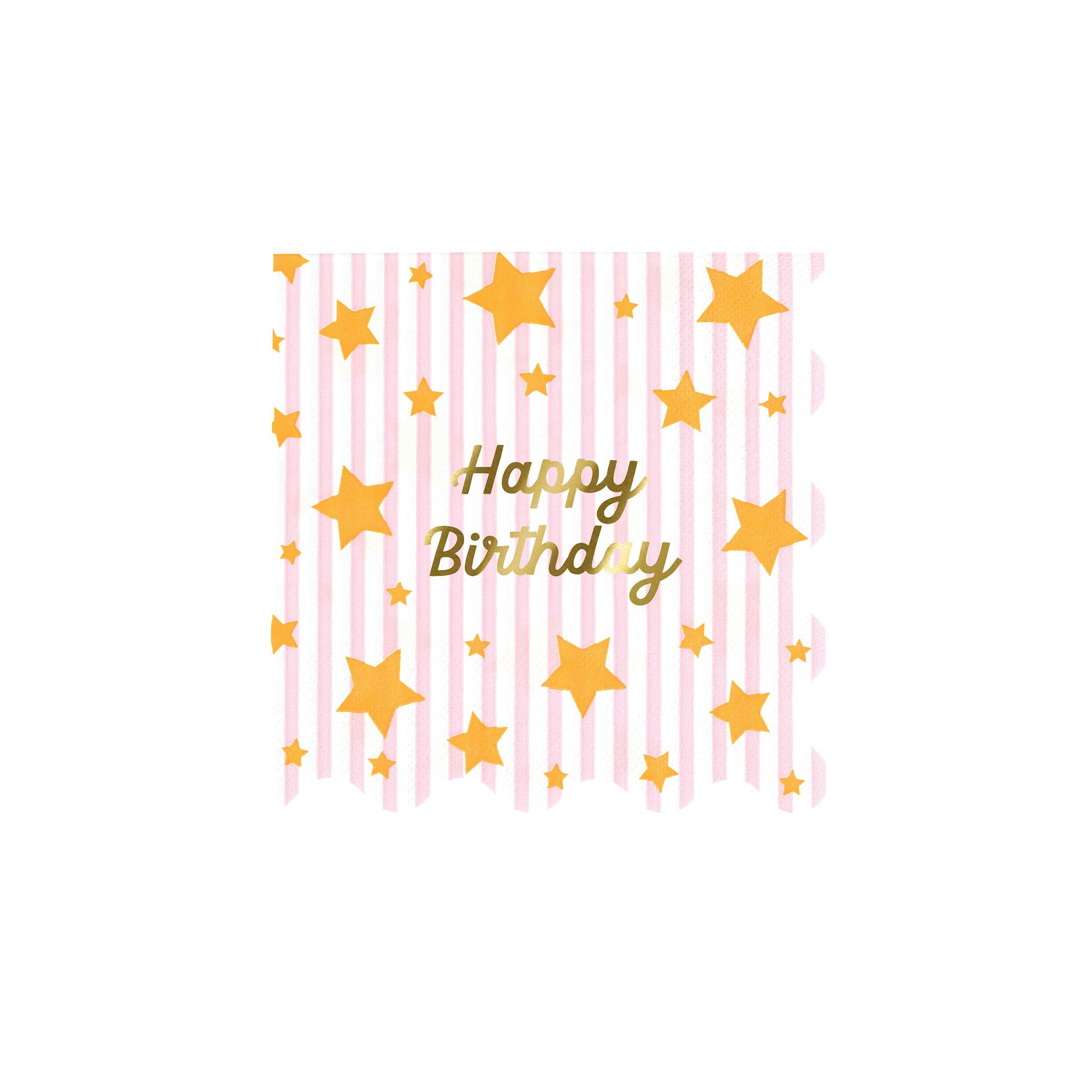 Bright Star Happy Birthday Small Napkins