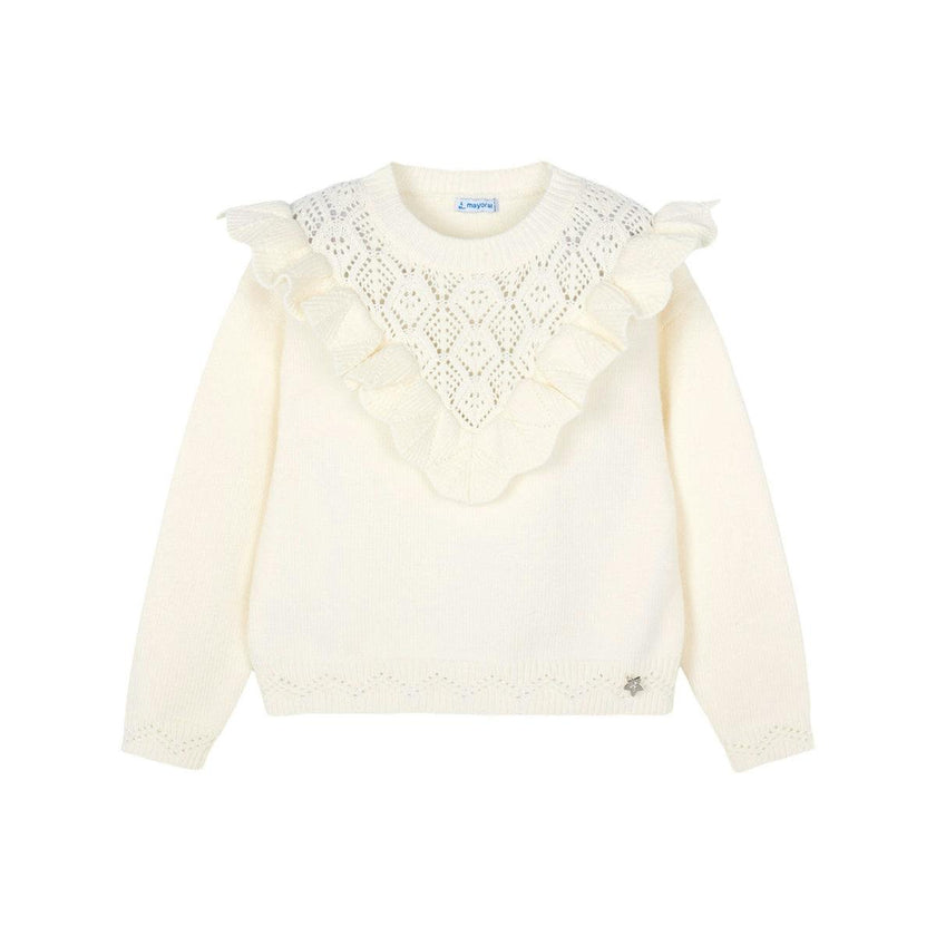 Girl Openwork Knit Sweater