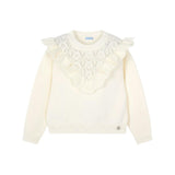 Girl Openwork Knit Sweater