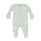 Solid Milky Green - 2 Way Zipper Footie