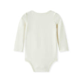 White Brushed Long Sleeve One Piece