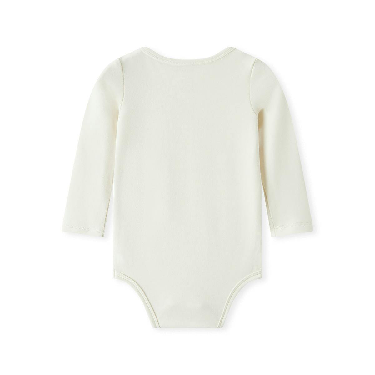White Brushed Long Sleeve One Piece