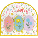 In Bloom Floral Vegan Leather Hair Clip Set