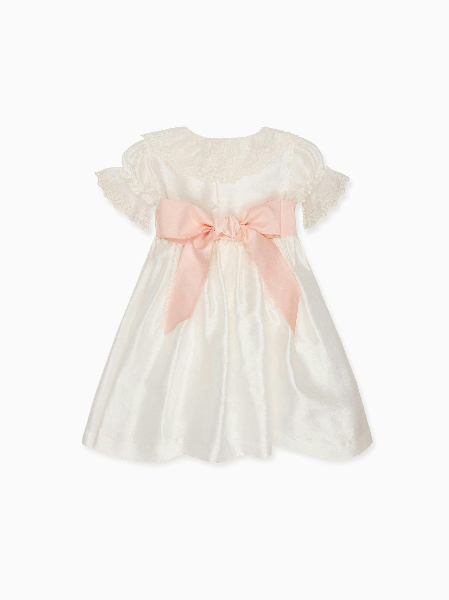 Ivory Tabitha Silk Ceremony Girl Dress
