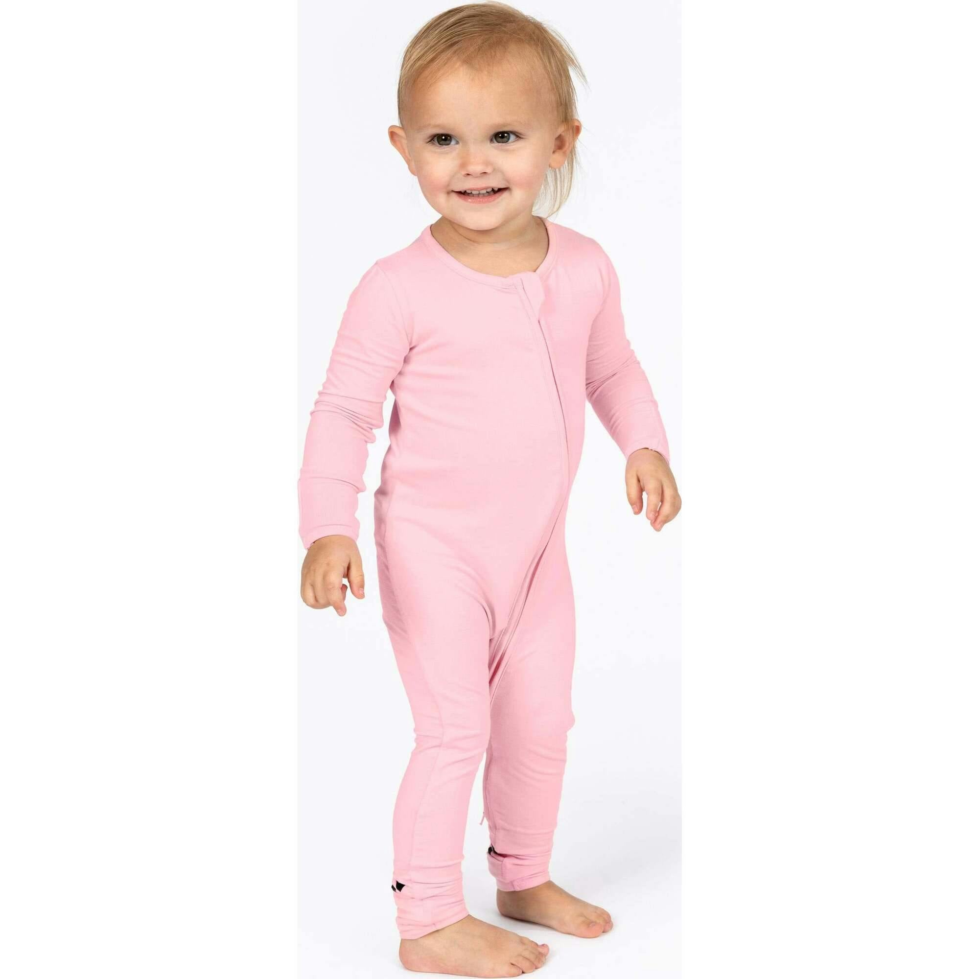 Blush Pink Bamboo Convertible Footie