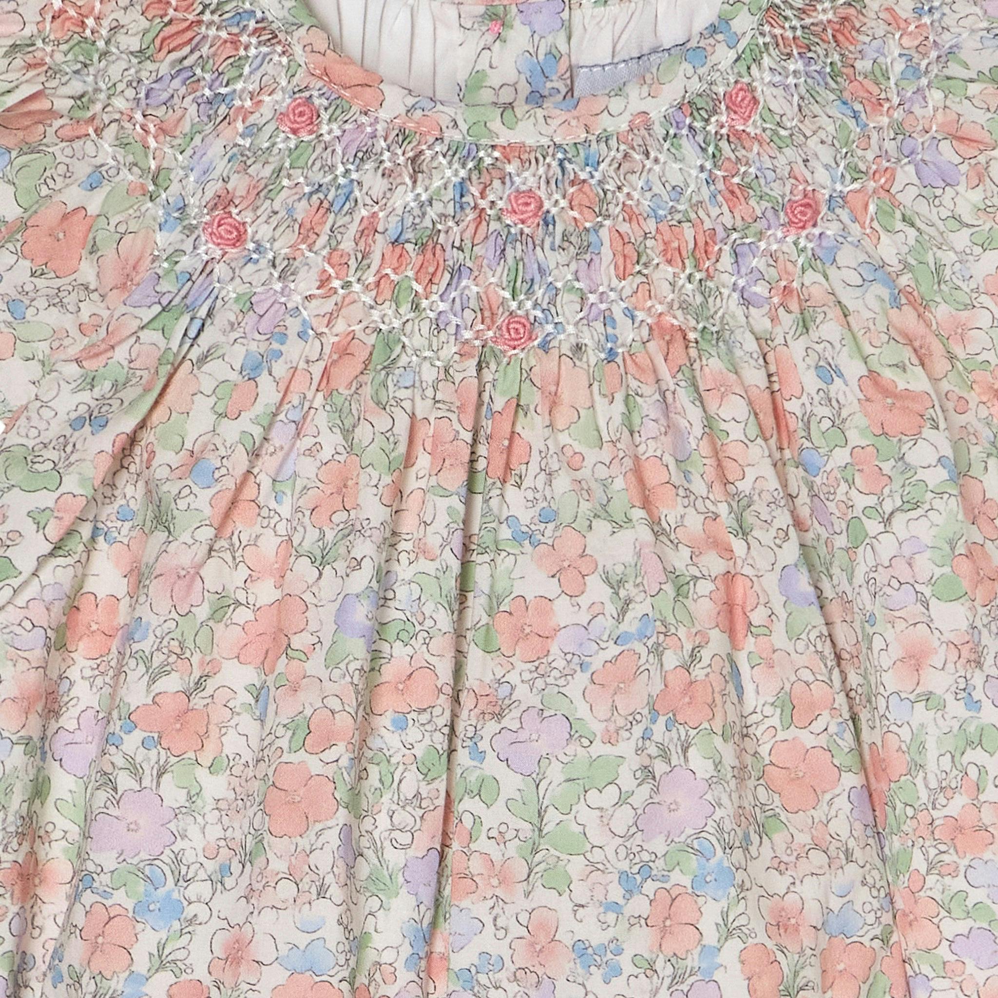 Hand-Smocked Baby Bubble - Delphine