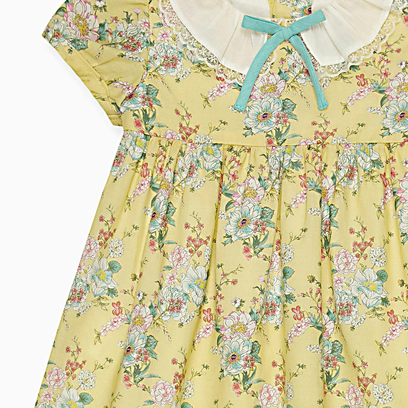 Yellow Floral Willow Baby Girl Set