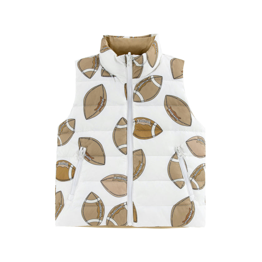 Casey Reversible Down Vest, Tan
