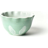 Speckled Ears Ruffle Appetizer Bowl Sage
