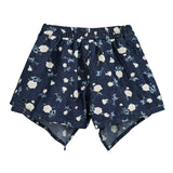 Navy Floral Bow Short Set