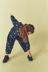 Kids Manu Embroidered Denim Barrel Jeans