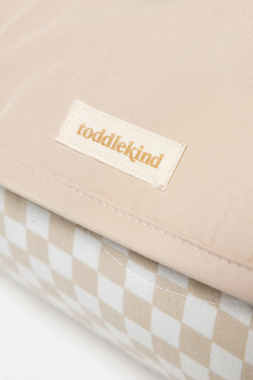 Portable Wander Classic Playmat | Check, Powder | Toddlekind