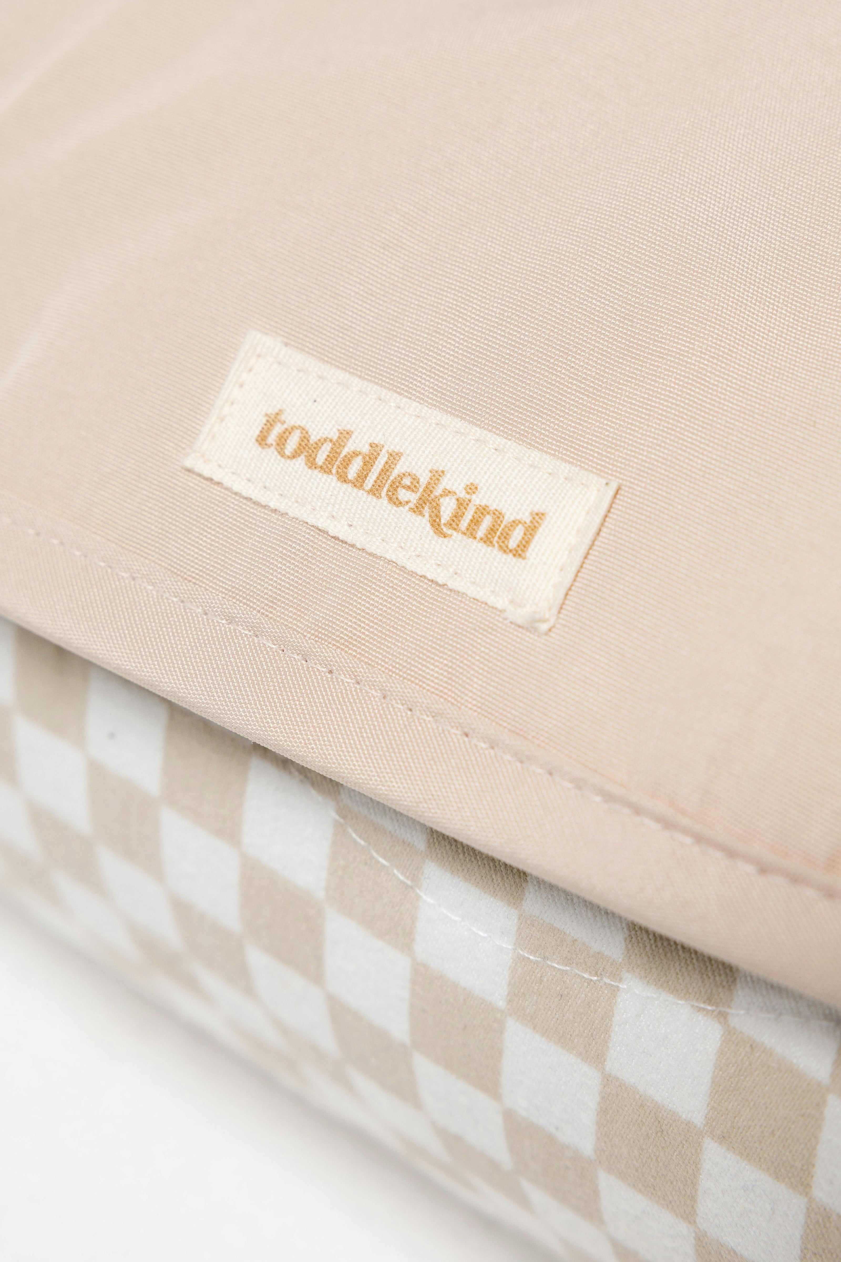Portable Wander Classic Playmat | Check, Powder | Toddlekind