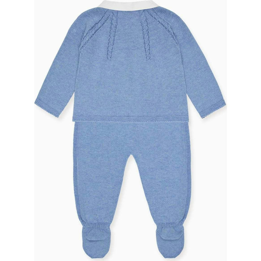 Blue Sanson Cotton Baby Knitted Set