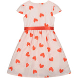 Love Heart Valentines Party Dress With Bow