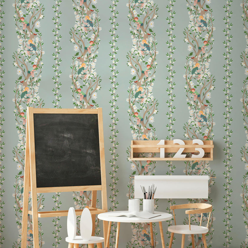 Papier peint CAMOMILLE coloris Ciel