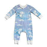 Baby Parker Print Long Sleeve Zippy One-Piece Bodysuit